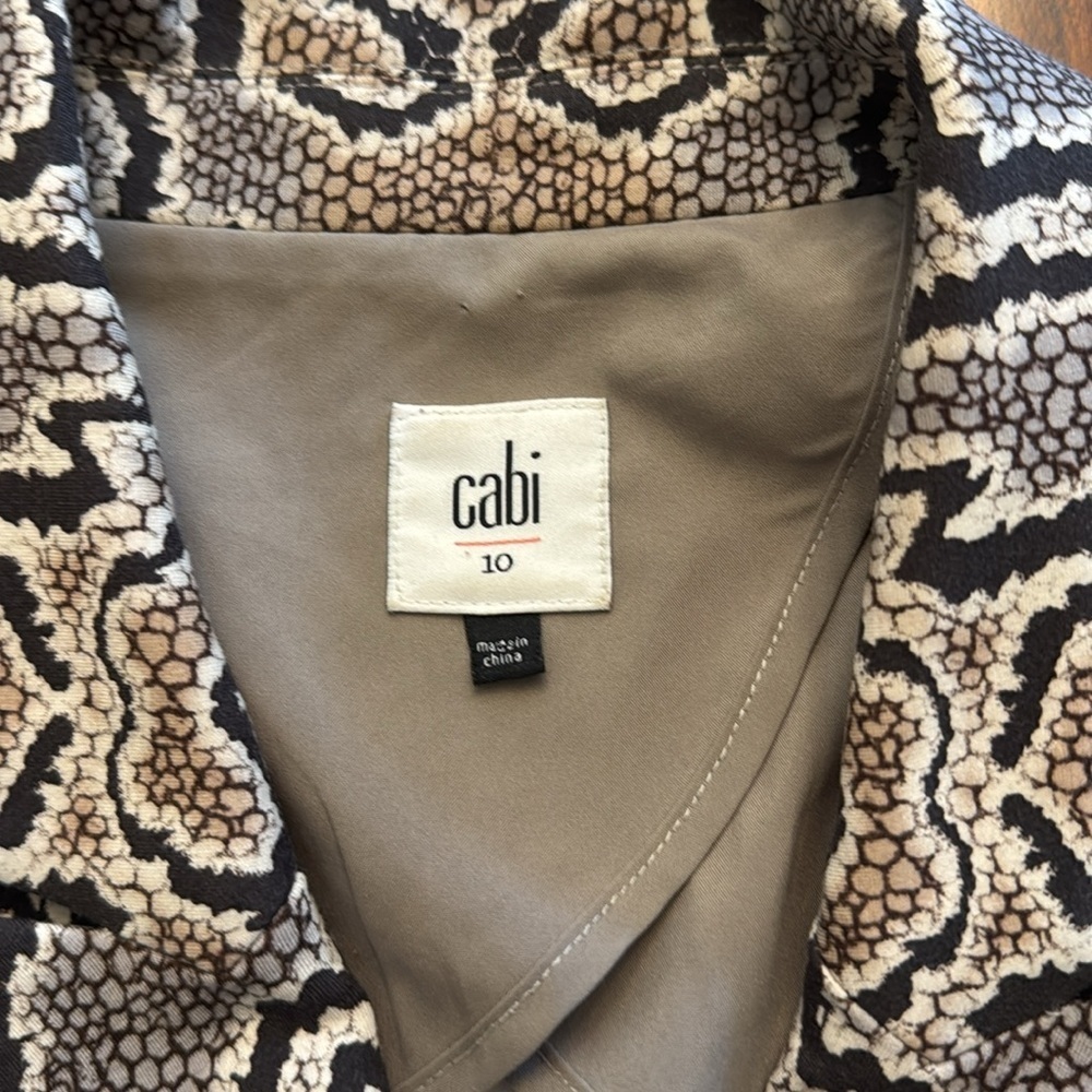 CAbi Python Snakeskin Ponte Knit Double-Breasted … - image 3